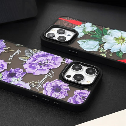 ELECTROPRIME For iPhone 15 Skin Feel Matte TPU+PC Shockproof Phone Case(Camellia)