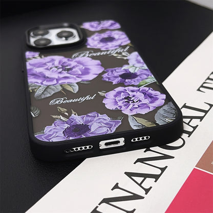 ELECTROPRIME For iPhone 15 Skin Feel Matte TPU+PC Shockproof Phone Case(Camellia)
