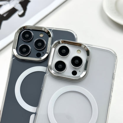 ELECTROPRIME For iPhone 15 Plus MagSafe Magnetic PC + TPU Phone Case with Lanyard(Creamy White)