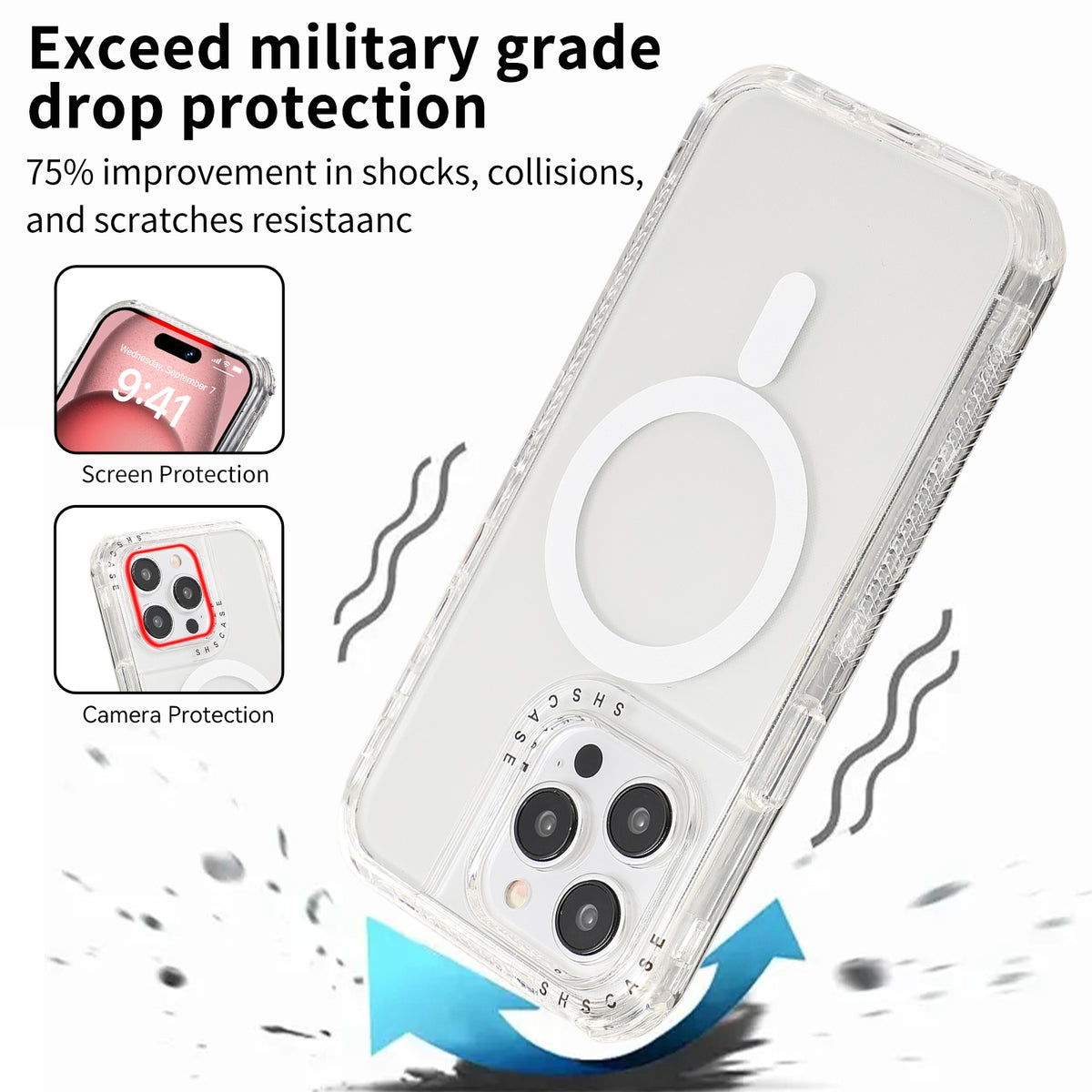 ELECTROPRIME For iPhone 15 Plus Dreamland MagSafe Magnetic 3 in 1 TPU + PC Phone Case(Transparent)