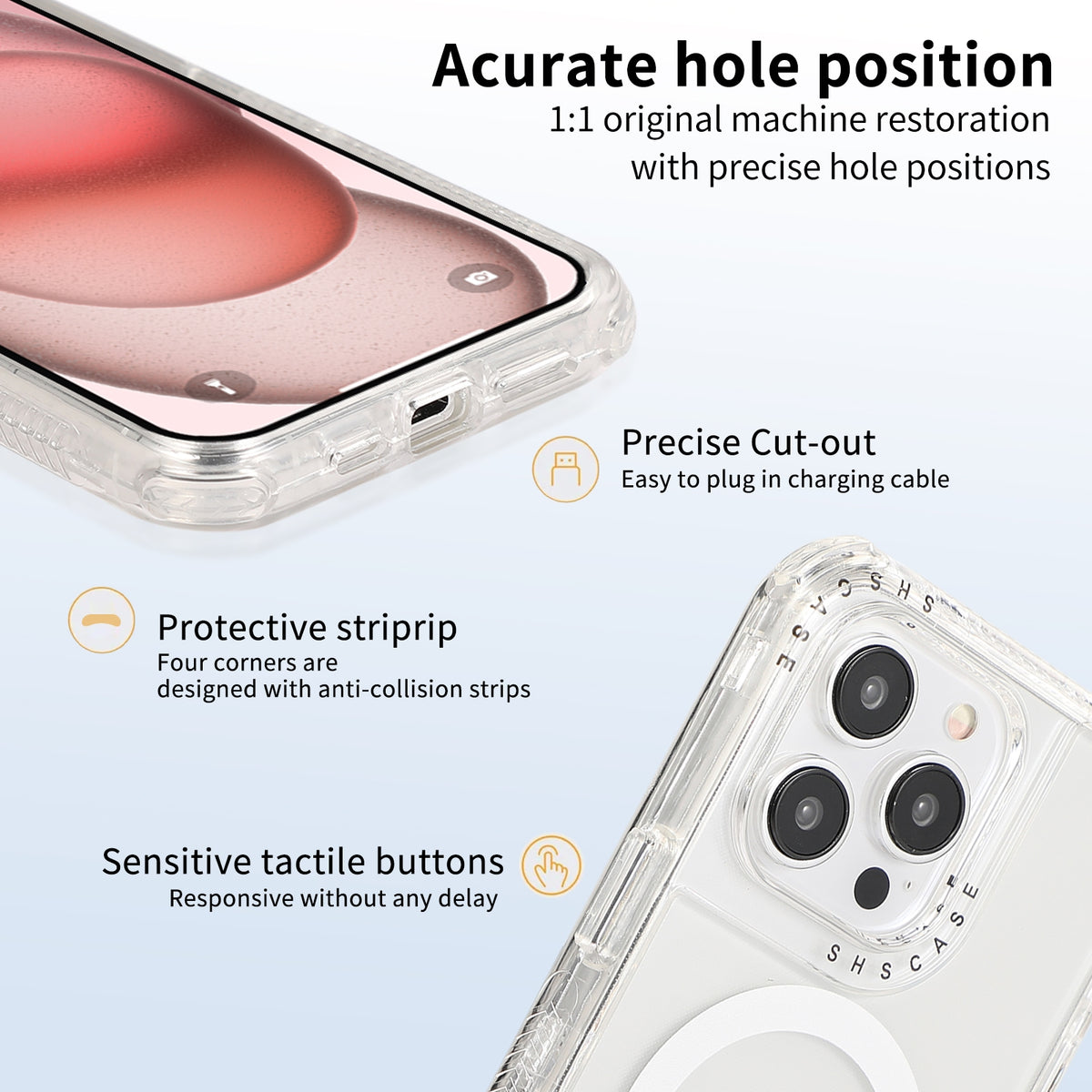 ELECTROPRIME For iPhone 15 Plus Dreamland MagSafe Magnetic 3 in 1 TPU + PC Phone Case(Transparent)