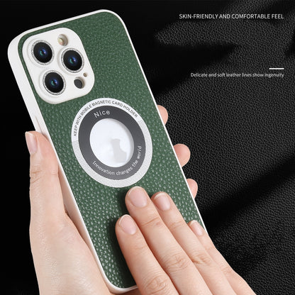 Electroprime For iPhone 15 Plus Litchi Texture MagSafe TPU Full Coverage Shockproof Phone Case(Orange)