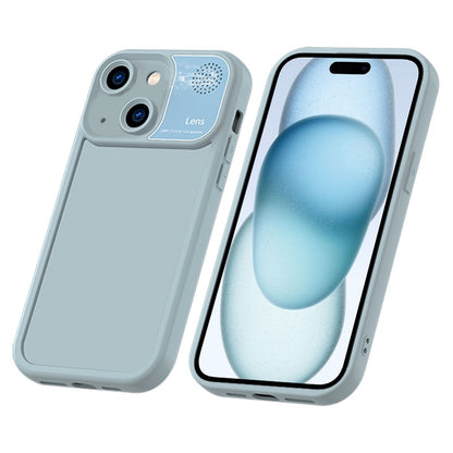 ELECTROPRIME For iPhone 15 Aromatherapy Liquid Silicone Phone Case(Light Cyan)