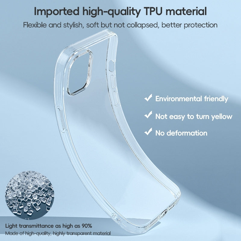 ELECTROPRIME For iPhone 15 Plus ZGA Clear TPU Shockproof Phone Case(Transparent)