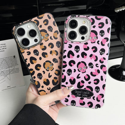 ELECTROPRIME For iPhone 15 Glitter Powder Leopard Print PC + TPU Phone Case(Brown)