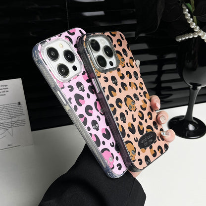 ELECTROPRIME For iPhone 15 Glitter Powder Leopard Print PC + TPU Phone Case(Brown)
