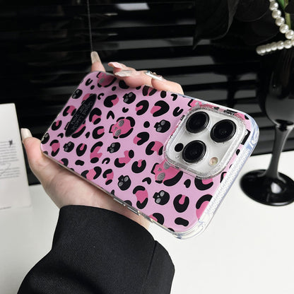 ELECTROPRIME For iPhone 15 Glitter Powder Leopard Print PC + TPU Phone Case(Brown)