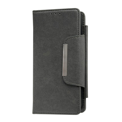 ELECTROPRIME For iPhone 15 Plus Multifunctional Seven Cards Wallet Leather Phone Case(Grey)