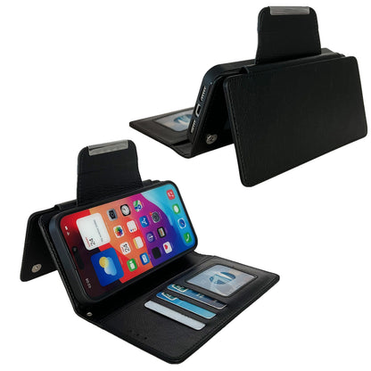 ELECTROPRIME For iPhone 15 Multifunctional Seven Cards Wallet Leather Phone Case(Black)