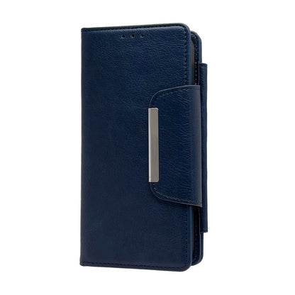 ELECTROPRIME For iPhone 15 Multifunctional Seven Cards Wallet Leather Phone Case(Royal Blue)