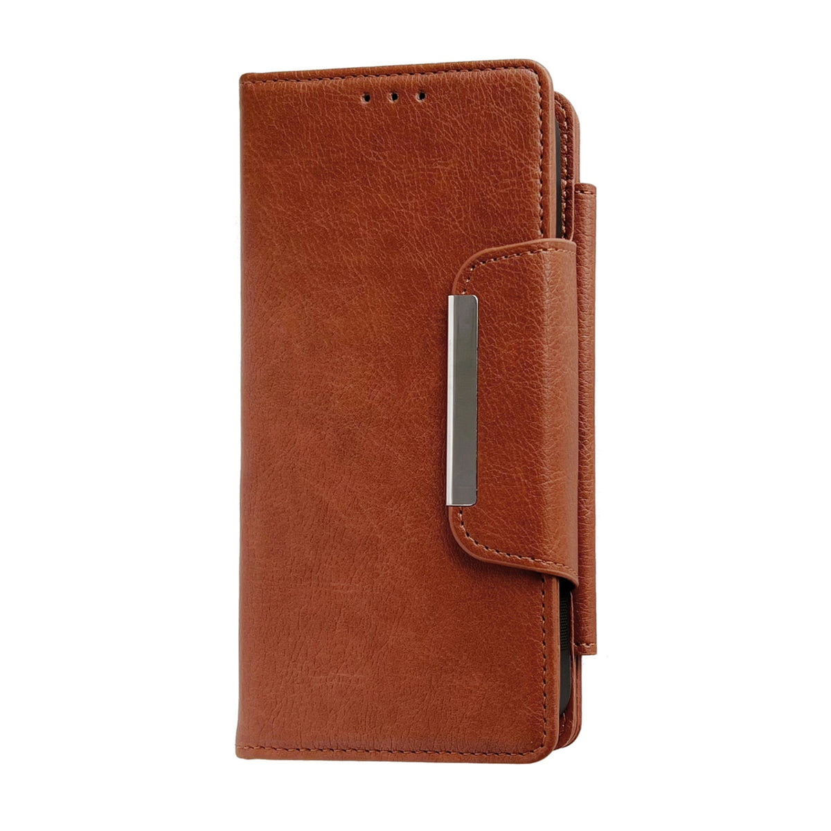 ELECTROPRIME For iPhone 15 Multifunctional Seven Cards Wallet Leather Phone Case(Brown)