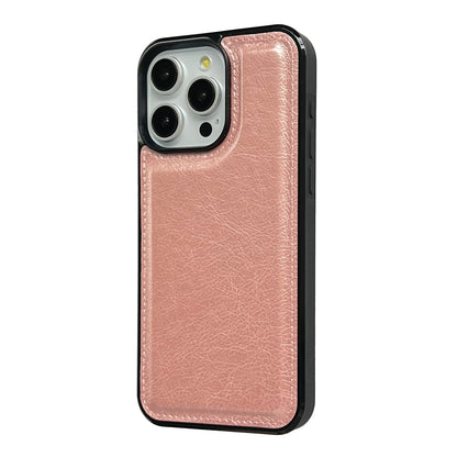 ELECTROPRIME For iPhone 15 Plus Cowhide Texture Back Cover Phone Case(Rose Gold)