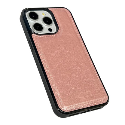ELECTROPRIME For iPhone 15 Plus Cowhide Texture Back Cover Phone Case(Rose Gold)