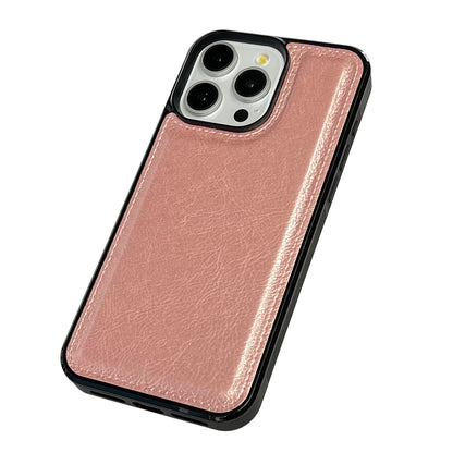ELECTROPRIME For iPhone 15 Plus Cowhide Texture Back Cover Phone Case(Rose Gold)