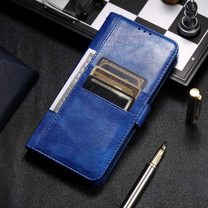 ELECTROPRIME For iPhone 15 Simple 6-Card Wallet Leather Phone Case(Blue)