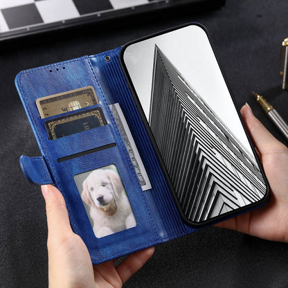 ELECTROPRIME For iPhone 15 Simple 6-Card Wallet Leather Phone Case(Blue)