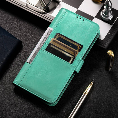 ELECTROPRIME For iPhone 15 Simple 6-Card Wallet Leather Phone Case(Green)
