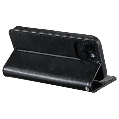ELECTROPRIME For iPhone 15 Simple 6-Card Wallet Leather Phone Case(Black)