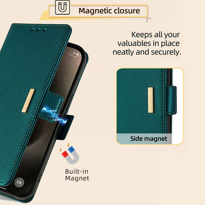 ELECTROPRIME For iPhone 15 Crossbody Chain Leather Phone Case(Green)