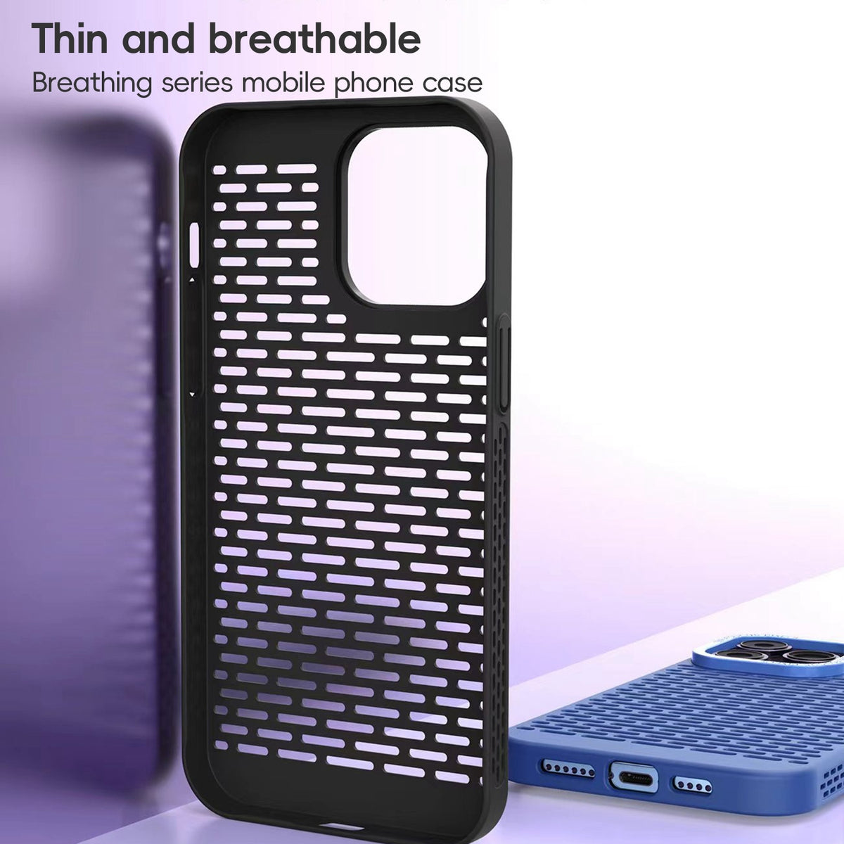 ELECTROPRIME For iPhone 15 Plus Hollow Heat Dissipation TPU Phone Case(Pink)