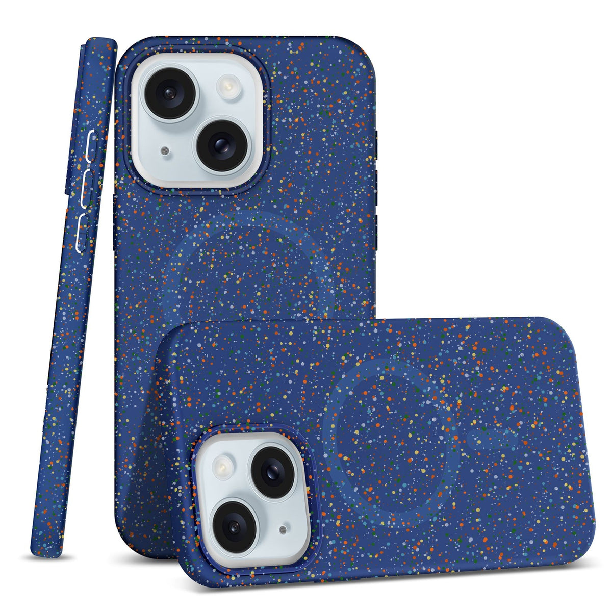 ELECTROPRIME For iPhone 15 Plus Colorful Frosted Magsafe PC Hybrid TPU Phone Case(Blue)
