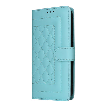 ELECTROPRIME For iPhone 15 Plus Diamond Lattice Leather Flip Phone Case(Mint Green)