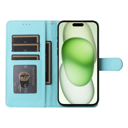 ELECTROPRIME For iPhone 15 Plus Diamond Lattice Leather Flip Phone Case(Mint Green)