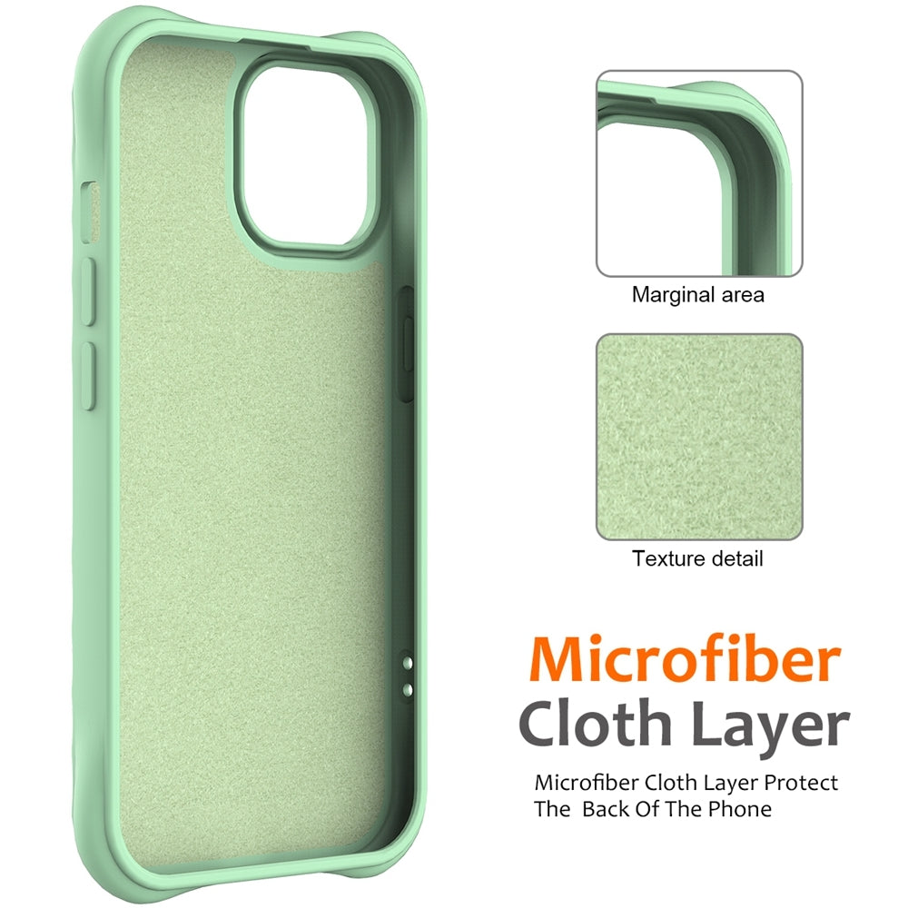 ELECTROPRIME For iPhone 15 Plus Wave Texture MagSafe Magnetic Liquid Silicone Phone Case(Green)