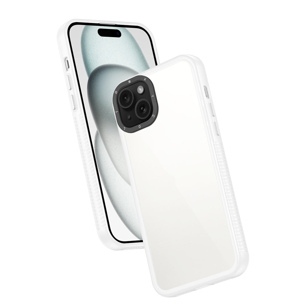 ELECTROPRIME For iPhone 15 Frame Two Color Lens Ring TPU Phone Case(Transparent)
