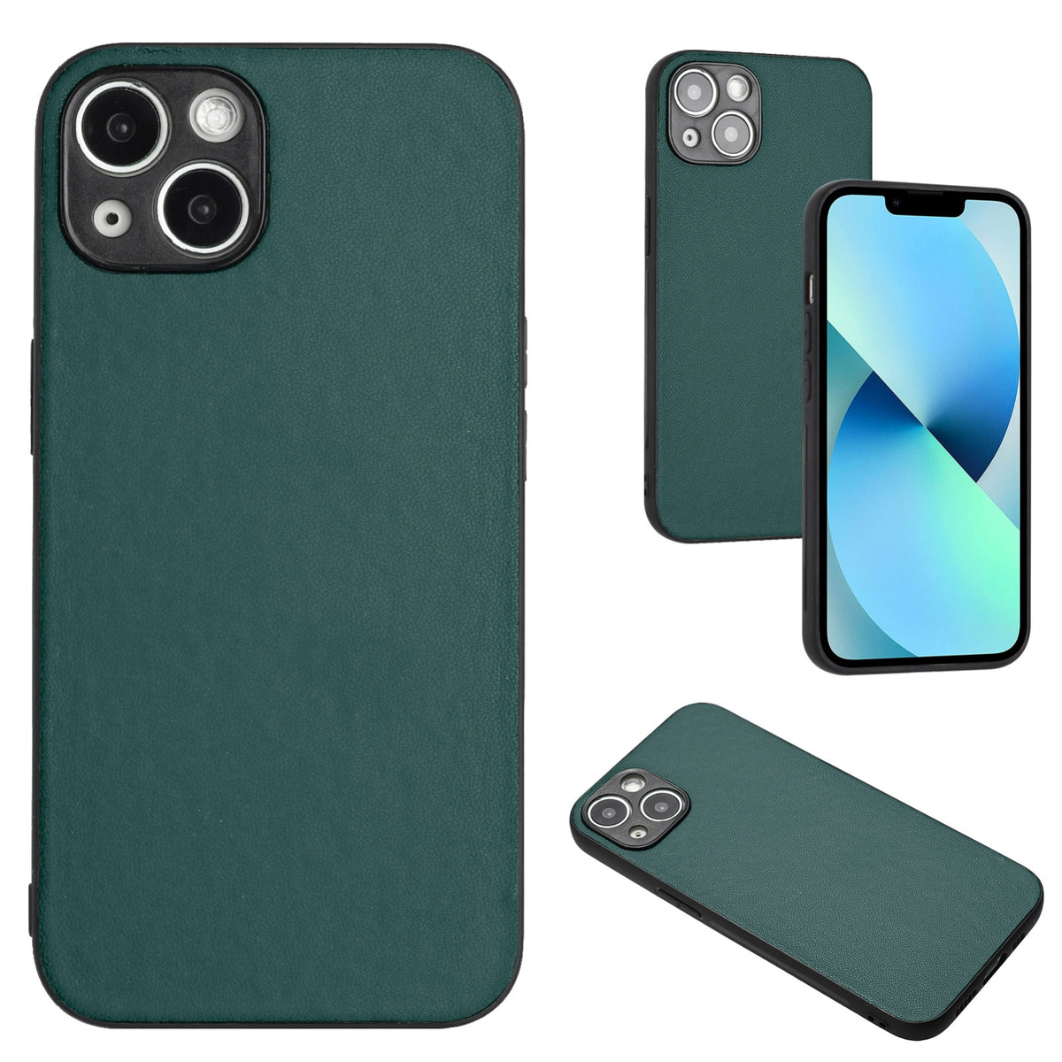 ELECTROPRIME For iPhone 15 Plus R20 Leather Pattern Phone Single Case(Green)