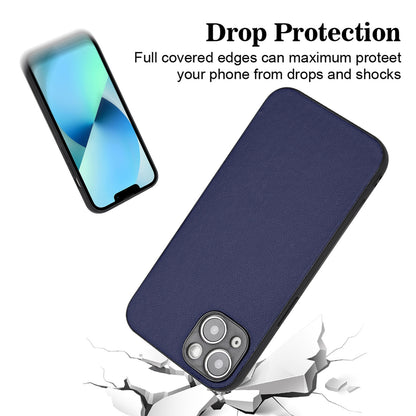 ELECTROPRIME For iPhone 15 R20 Leather Pattern Phone Single Case(Blue)
