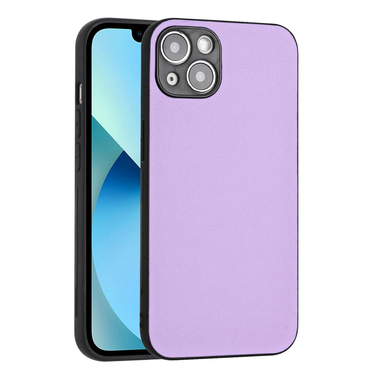 ELECTROPRIME For iPhone 15 R20 Leather Pattern Phone Single Case(Purple)