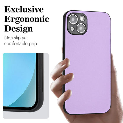 ELECTROPRIME For iPhone 15 R20 Leather Pattern Phone Single Case(Purple)