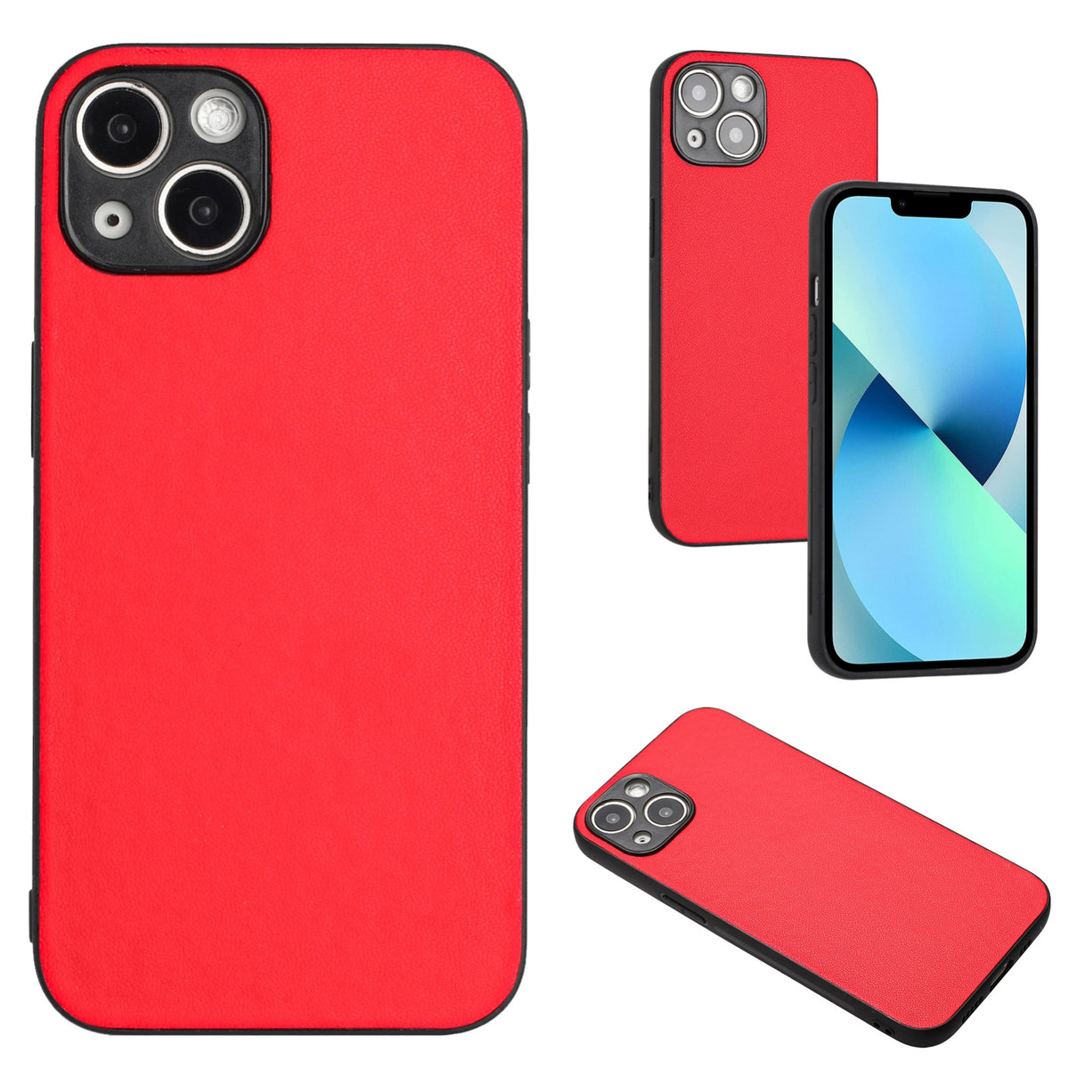 ELECTROPRIME For iPhone 15 R20 Leather Pattern Phone Single Case(Red)