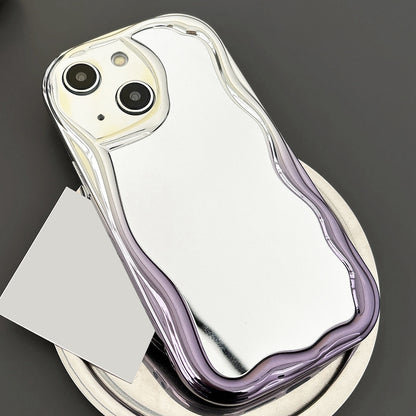 ELECTROPRIME For iPhone 15 Gradient Wave Mirror TPU Phone Case(Blue Purple)