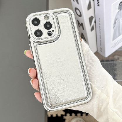 ELECTROPRIME For iPhone 15 Plus Electroplating Frosted TPU Phone Case(Black)