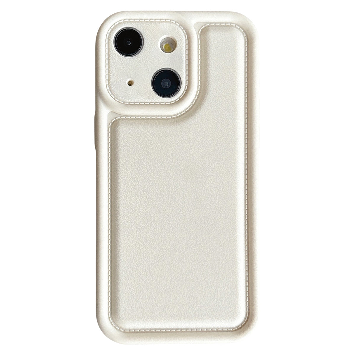 ELECTROPRIME For iPhone 15 Frosted Leather Texture TPU Phone Case(White)