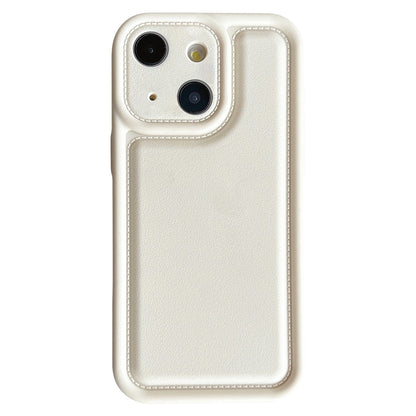 ELECTROPRIME For iPhone 15 Frosted Leather Texture TPU Phone Case(White)