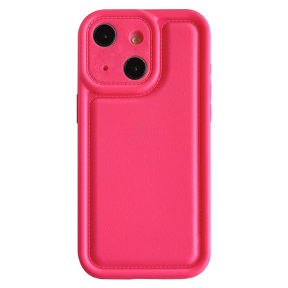 ELECTROPRIME For iPhone 15 Frosted Leather Texture TPU Phone Case(Rose Red)