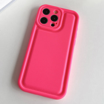 ELECTROPRIME For iPhone 15 Frosted Leather Texture TPU Phone Case(Rose Red)