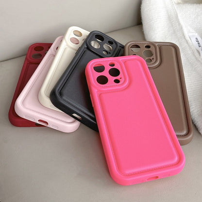 ELECTROPRIME For iPhone 15 Plus Frosted Leather Texture TPU Phone Case(Black)