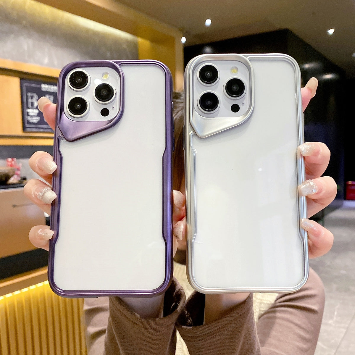 ELECTROPRIME For iPhone 15 Plus Electroplating TPU Frame Hybrid PC Phone Case(Purple)
