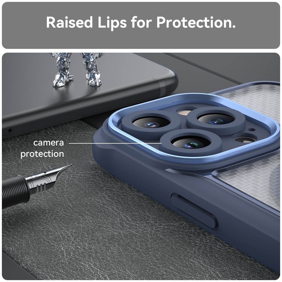 ELECTROPRIME For iPhone 15 Plus / 14 Plus Carbon Fiber Texture MagSafe Translucent Phone Case(Blue)