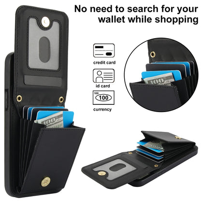 ELECTROPRIME For iPhone 15 Plus YM015 Crossbody Rhombic Card Bag RFID Phone Case(Black)