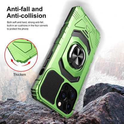 ELECTROPRIME For iPhone 15 Plus Magnetic Ring Holder Phone Case(Green)
