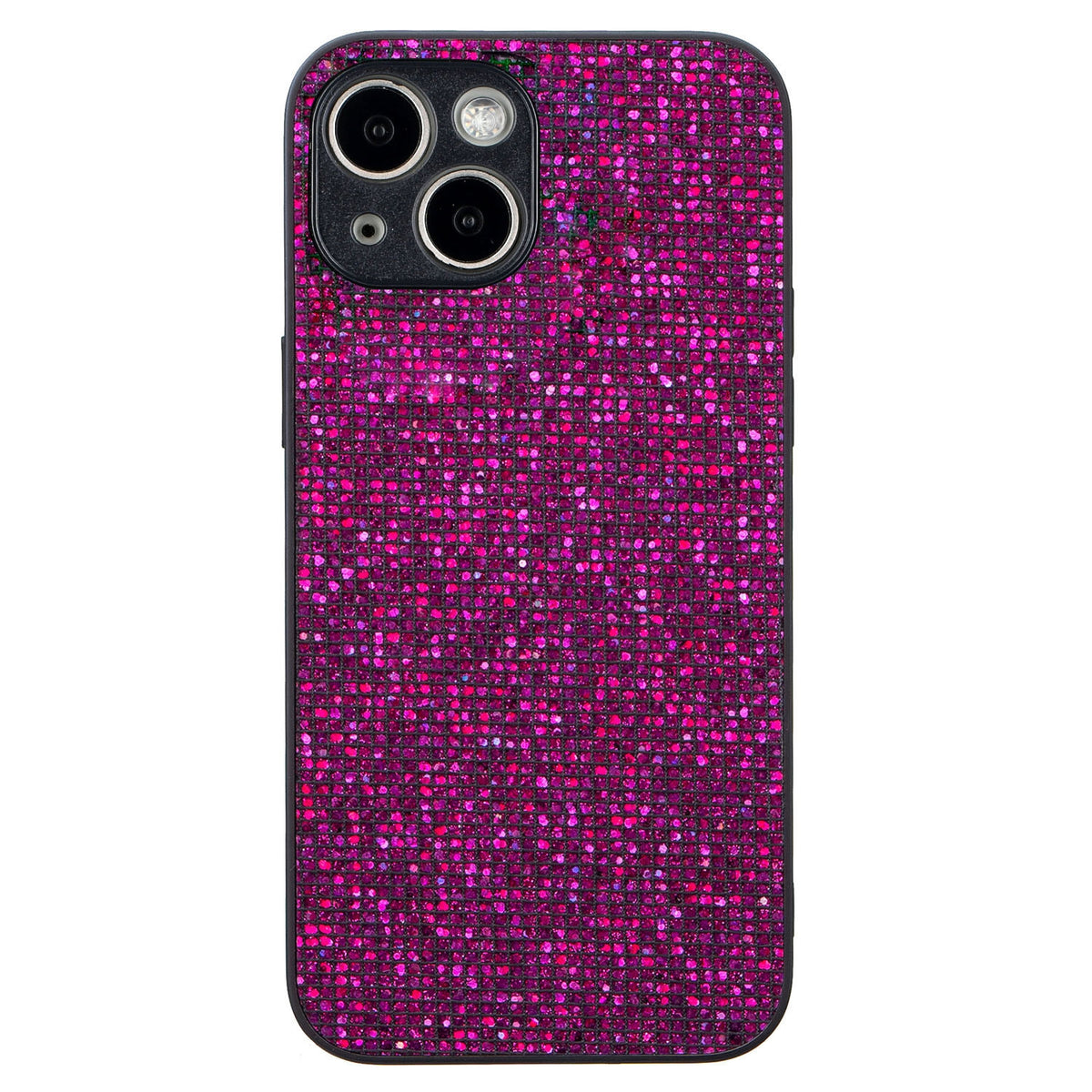 ELECTROPRIME For iPhone 15 Glitter Powder TPU Hybrid PC Phone Case(Purple)