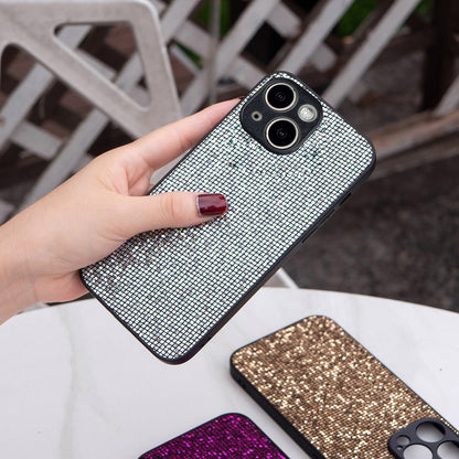 ELECTROPRIME For iPhone 15 Glitter Powder TPU Hybrid PC Phone Case(Silver)