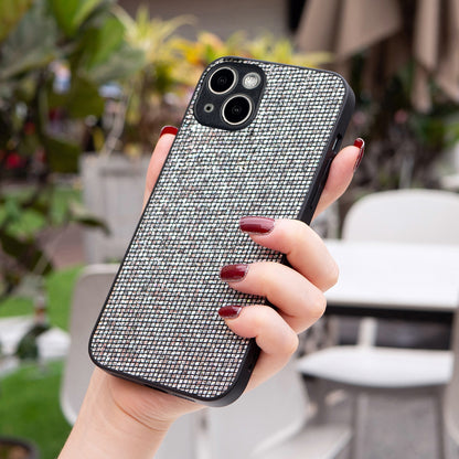 ELECTROPRIME For iPhone 15 Glitter Powder TPU Hybrid PC Phone Case(Silver)