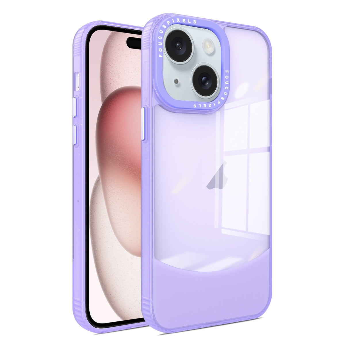 ELECTROPRIME For iPhone 15 Two-color High Transparency Skin Feel TPU Phone Case(Purple)
