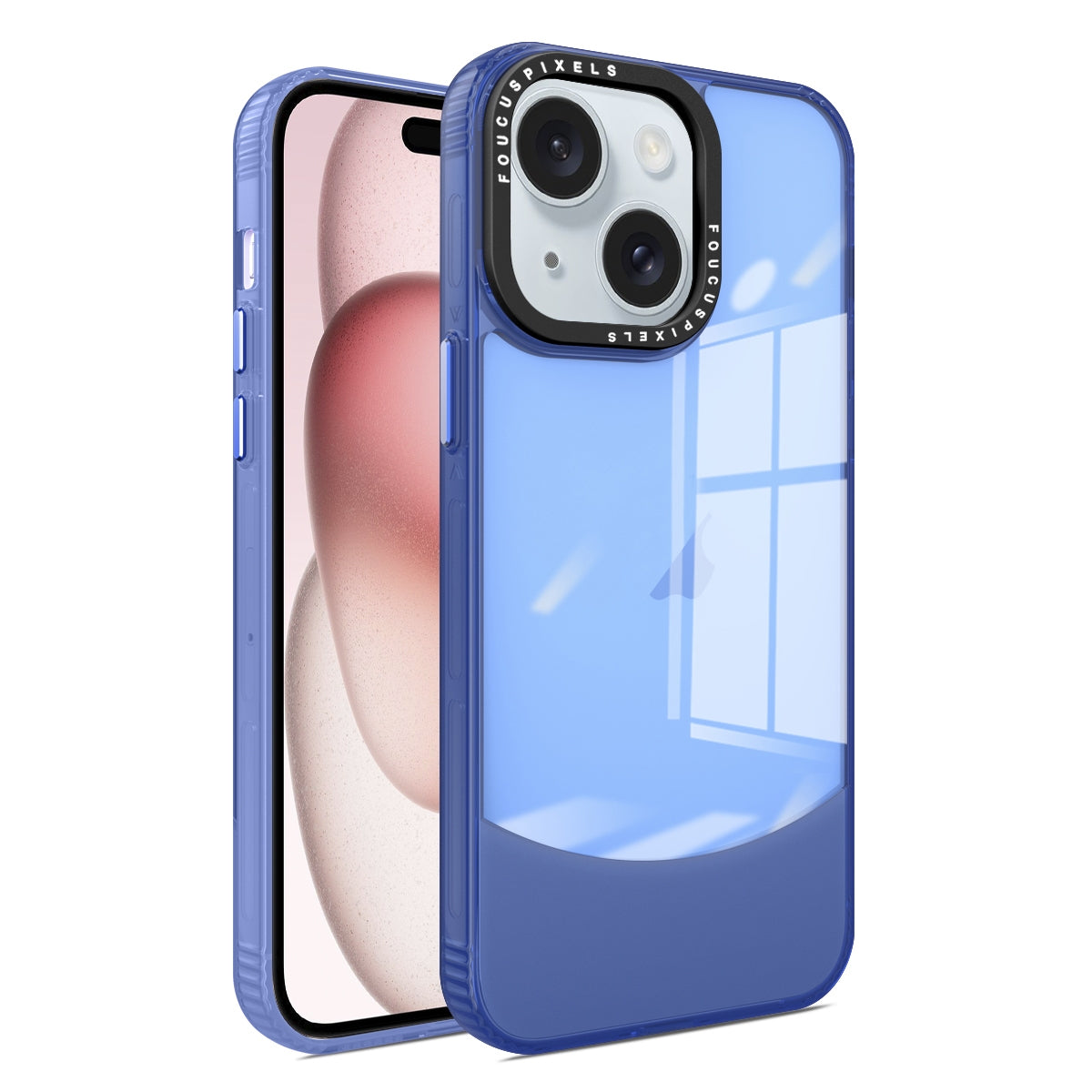 ELECTROPRIME For iPhone 15 Two-color High Transparency Skin Feel TPU Phone Case(Blue)